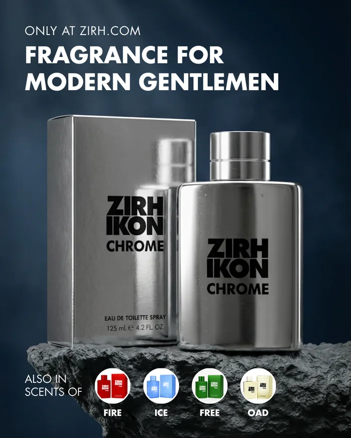 Zirh Ikon Chrome cologne ad